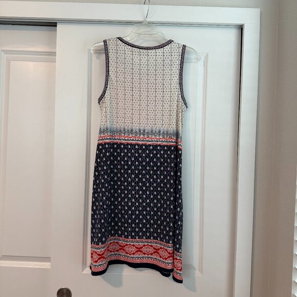 Max Studio Sleeveless Blue, Red, White Patchwork Dress Size Medium - Picture 3 of 4